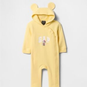 GAP Sunny Yellow Baby Footie with Bear Ears
